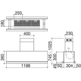 Cappa Mood isola modulo da 120