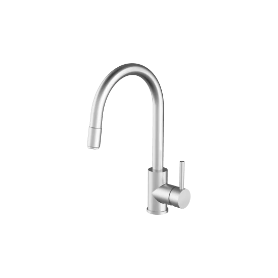 Barazza 1RUBSDS SELECT SHOWER MIXER STEEL WITH PULL-OUT SHOWER