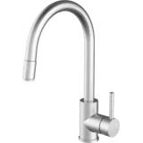 Barazza 1RUBSDS SELECT SHOWER MIXER STEEL WITH PULL-OUT SHOWER