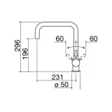 Barazza 1RUBESS Miscelatore cucina monocomando inox satinato