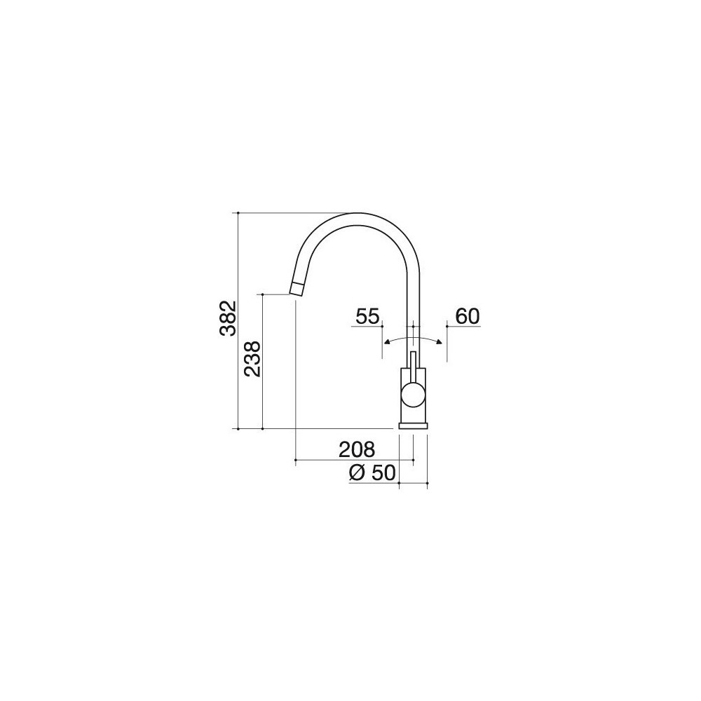 Barazza 1RUBMBO1 Miscelatore cucina inox satinato