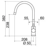 Barazza 1RUBMBO1 Miscelatore cucina inox satinato