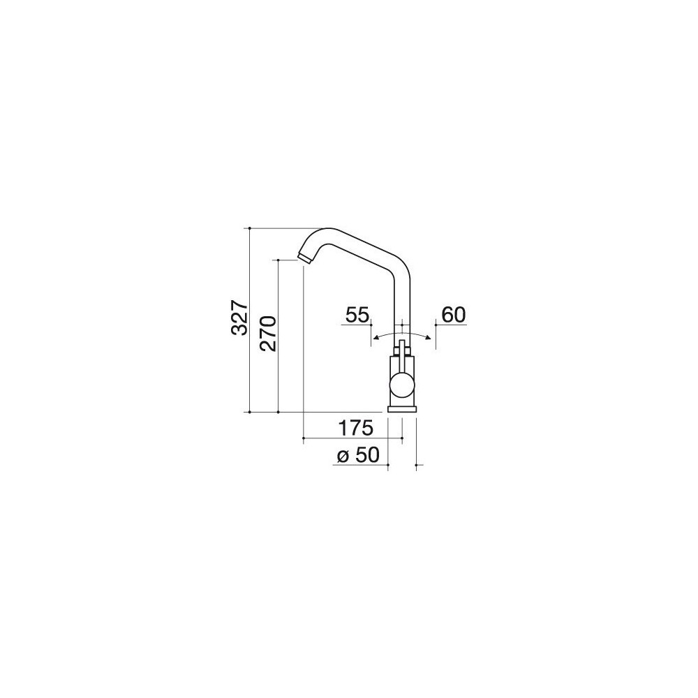 Barazza 1RUBMS2 Küchenbatterie aus satiniertem Edelstahl