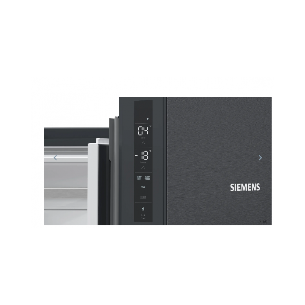 Siemens KF96NAXEA French Door refrigerator, 183 x 91 cm, Black stainless steel