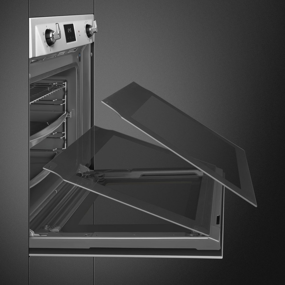 Smeg SOP6900TX Oven 60 cm, Traditional Thermoventilated, Stainless Steel, A, Pyrolytic