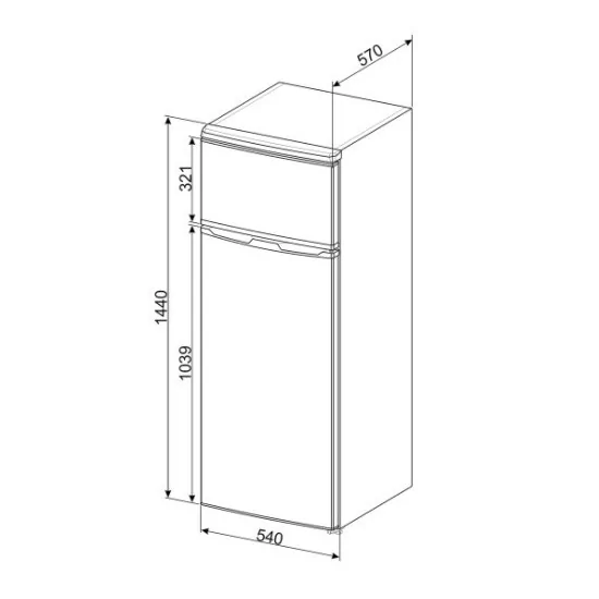 SMEG FD14ES Clase E 145 cm de doble puerta