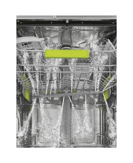 Dishwasher, Universal, Partially integrated built-in, 60 cm, Number of place settings: 13, Black, D