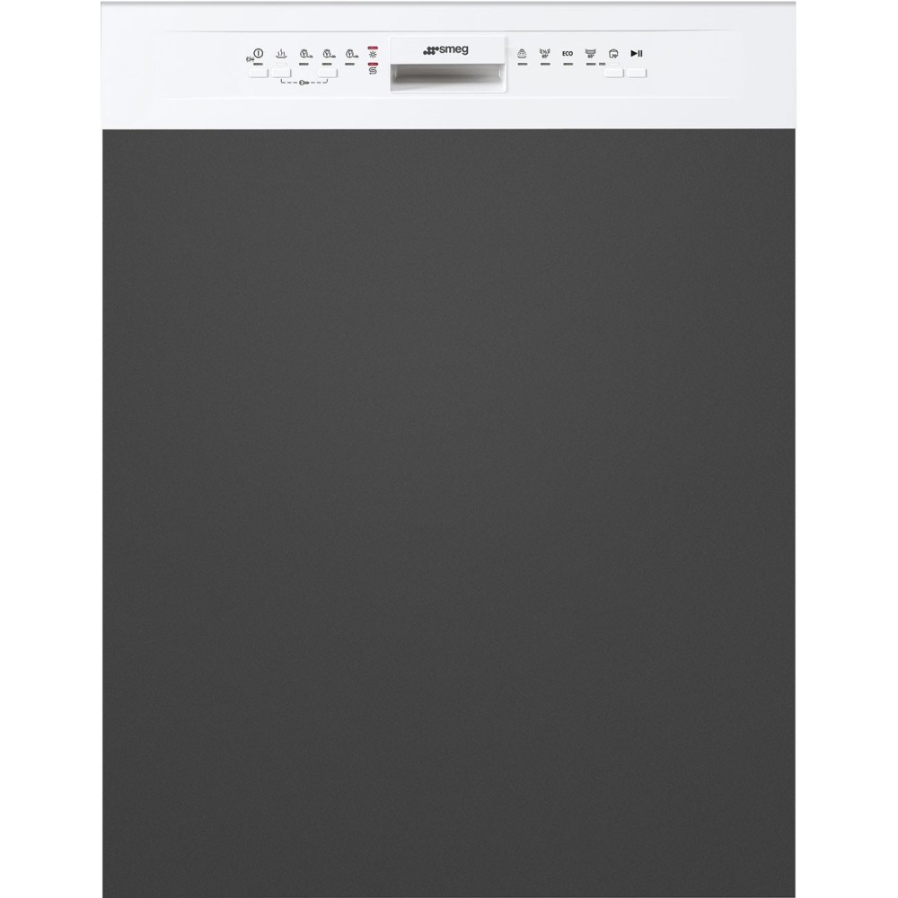 Dishwasher, Universal, Built-in partly integrated, 60 cm, Number of place settings: 13, White, D