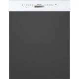 Dishwasher, Universal, Built-in partly integrated, 60 cm, Number of place settings: 13, White, D