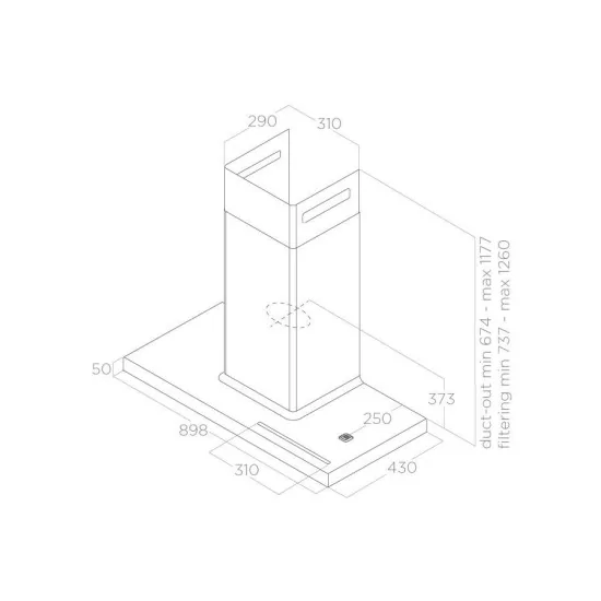 Cappa a parete Elica BIO da 90 cm: design naturale e prestazioni elevate