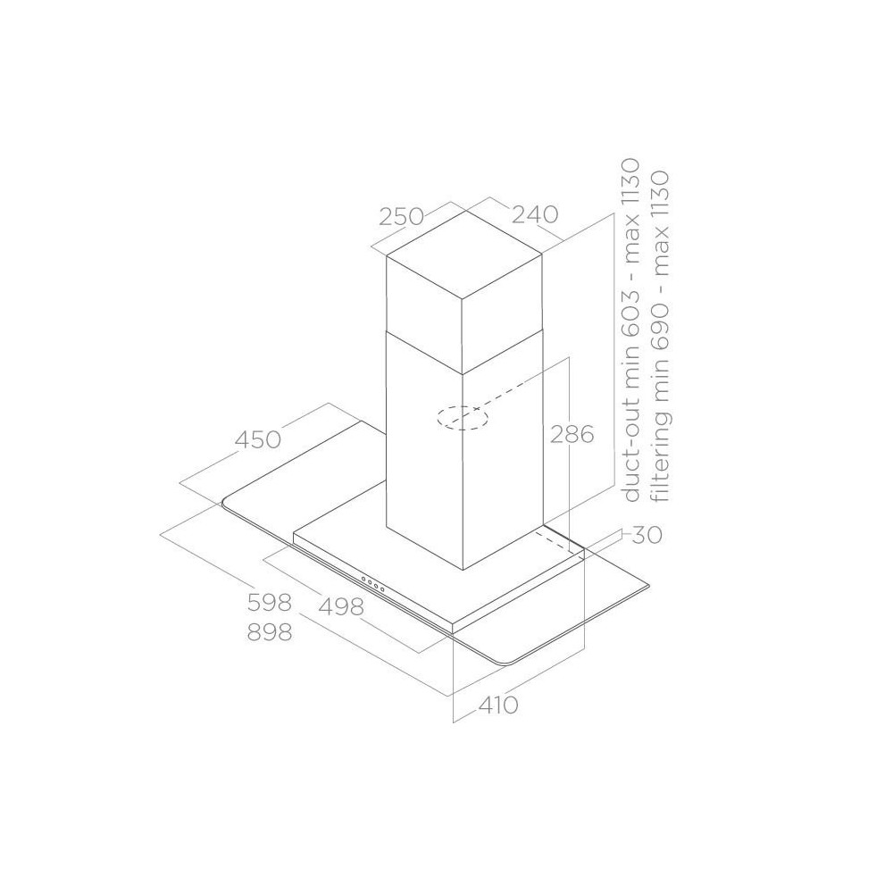 Elica FLAT GLASS IX/A/90 68516390A