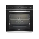 Horno multifunción asistida con 15 funciones de cocina Cristal de acero inoxidable y negro