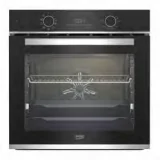 Steam-assisted multifunction oven with 9 cooking functions Black crystal and stainless steel