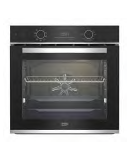 Steam-assisted multifunction oven with 9 cooking functions Black crystal and stainless steel