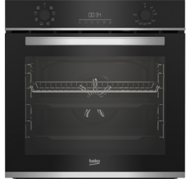 Multifunction oven with 8 cooking functions Black crystal and stainless steel