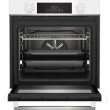 Four multifonction avec 8 fonctions de cuisson Cristal blanc et acier inoxydable