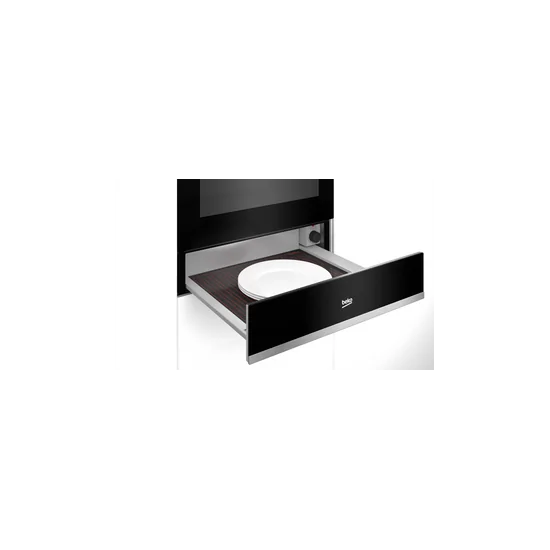 Tiroir chauffant Cristal noir et acier inoxydable