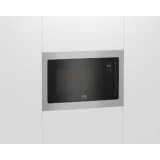Microwave oven with stainless steel electric grill