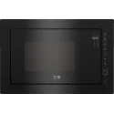 Microwave oven with electric grill black crystal