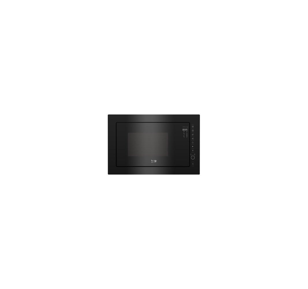 Microwave oven with electric grill black crystal