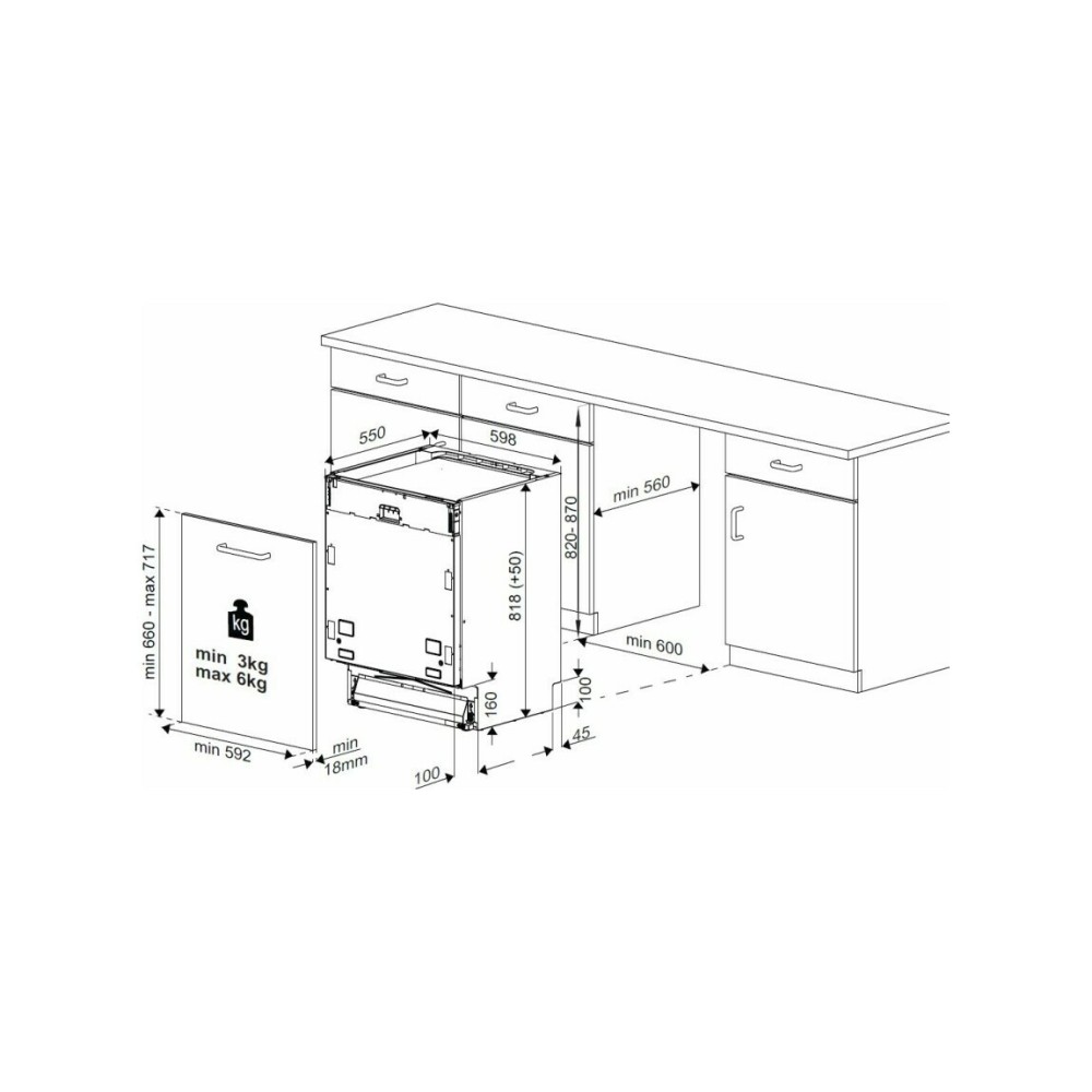 Beko BDIN386E4AD 60 cm recessed dishwasher with AutoDose technology