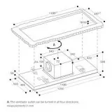 Gaggenau AC250121: Plug & Play Soffitto hood, Recirculation or Extraction - 120 cm