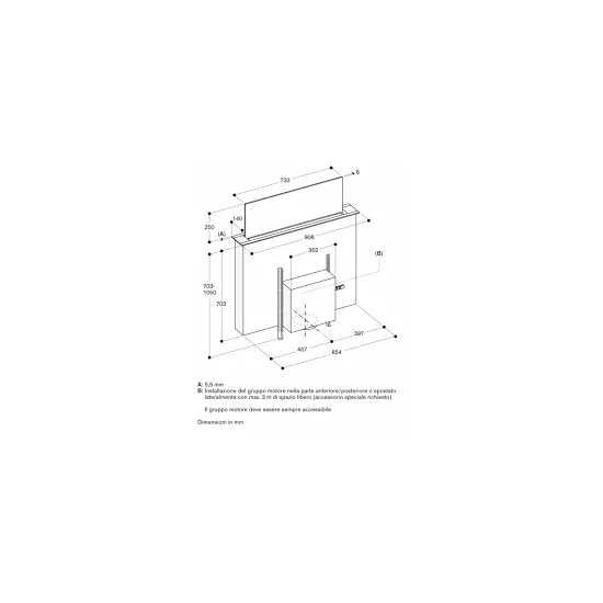 Gaggenau AL200190: Элегантность и мощность на кухне с Центром всасывания GlassDraft