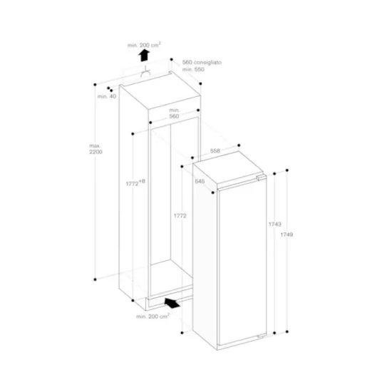 Gaggenau : Le congélateur de qualité pour une conservation parfaite - RF282306 177,2 x 55,8 cm