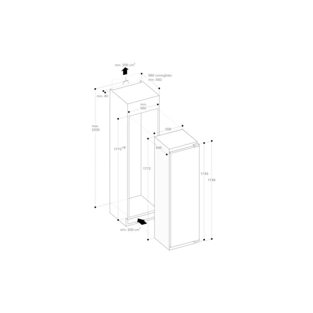 Gaggenau: Congelador de calidad para una conservación perfecta - RF282306 177.2 x 55.8 cm