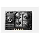 Plaque de cuisson encastrable Ilve HCB70SDN, gaz/acier inoxydable/wok latéral malté de 70 cm.