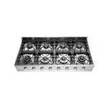 Ilve Professional Plus 8 burner stainless steel hob 120 cm freestanding