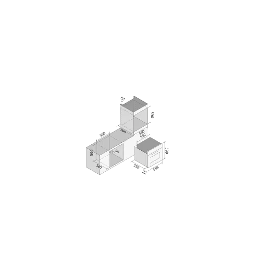 电炉 Ilve:无污钢,60厘米,30-320°C.