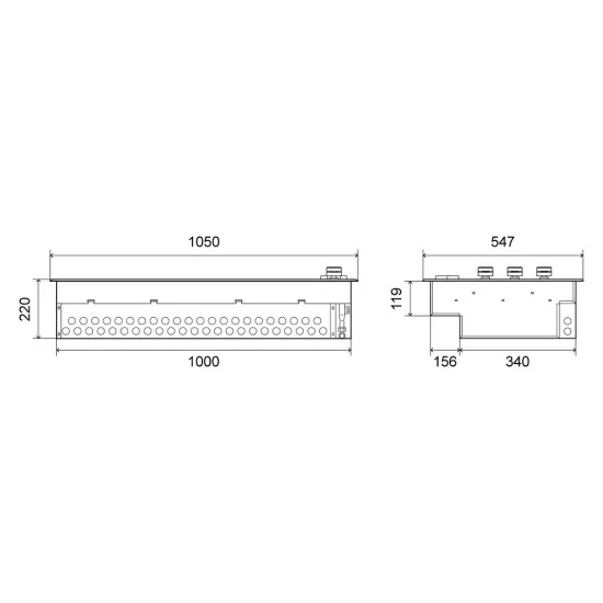 ILVE HBBQ100 exterior 100 cm en Acero Inoxidable