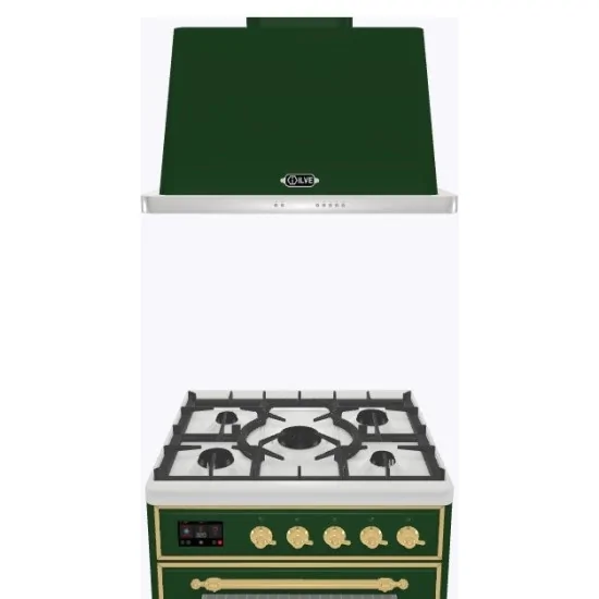 ILVE M30N – Placa de cocción configurable 76 cm, 5 quemadores de gas, horno eléctrico con pantalla TFT táctil