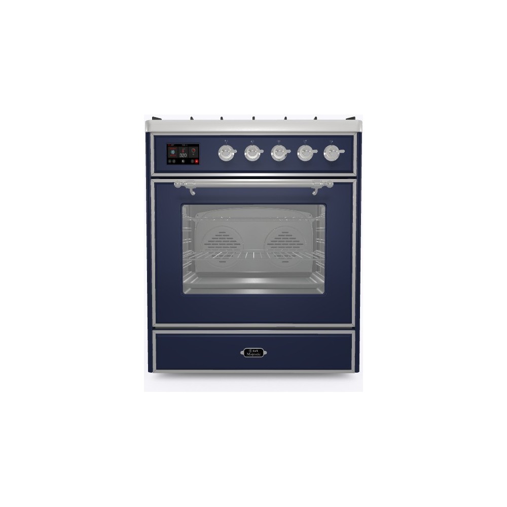 ILVE M30N – Konfigurierbare Kochstelle 76 cm, 5 Gasbrenner, Elektrobackofen mit TFT-Touchdisplay