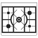 ILVE M30N – Konfigurierbare Kochstelle 76 cm, 5 Gasbrenner, Elektrobackofen mit TFT-Touchdisplay