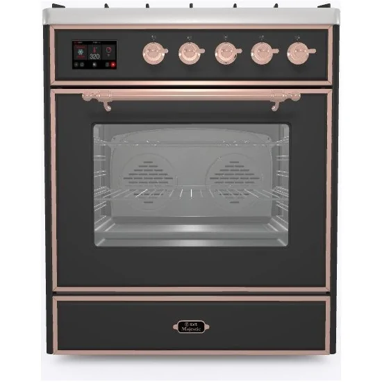 ILVE M30N – Table de cuisson configurable 76 cm, 5 brûleurs gaz, four électrique TFT tactile