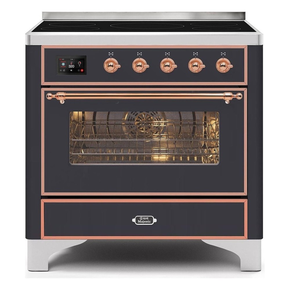 ILVE M09N – Frei stehende Kochstelle 90 cm, 5 konfigurierbare Versionen (Gas/Induktion), Elektrobackofen mit TFT-Touchdisplay