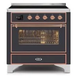 ILVE M09N – Frei stehende Kochstelle 90 cm, 5 konfigurierbare Versionen (Gas/Induktion), Elektrobackofen mit TFT-Touchdisplay