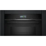 Four combiné raffiné avec micro-ondes intégré Siemens HM776GKB1 iQ700 Noir 60 x 60 cm pour des cuisines classes et stylées.