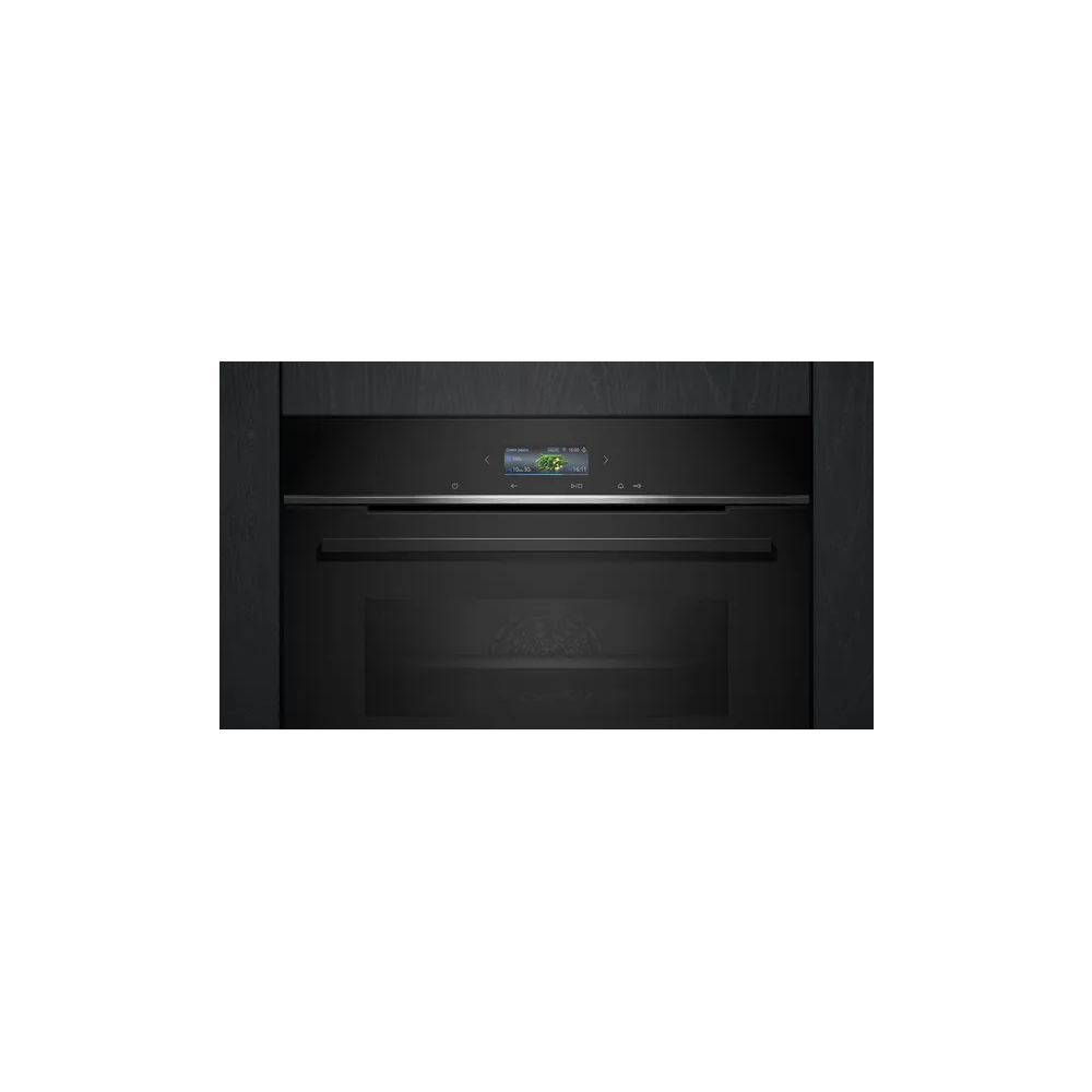 Fours encastrables compacts de haute qualité : découvrez le Siemens iQ700 Noir CB774G1B1 60x45 cm.