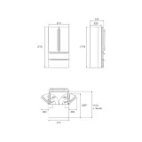 Bertazzoni Ref904ffnxc | Fridge French Door 90 cm Professional series