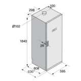 Шкаф из нержавеющей стали Asko DC7784VS, вентилируемый, 184 см, 16 м
