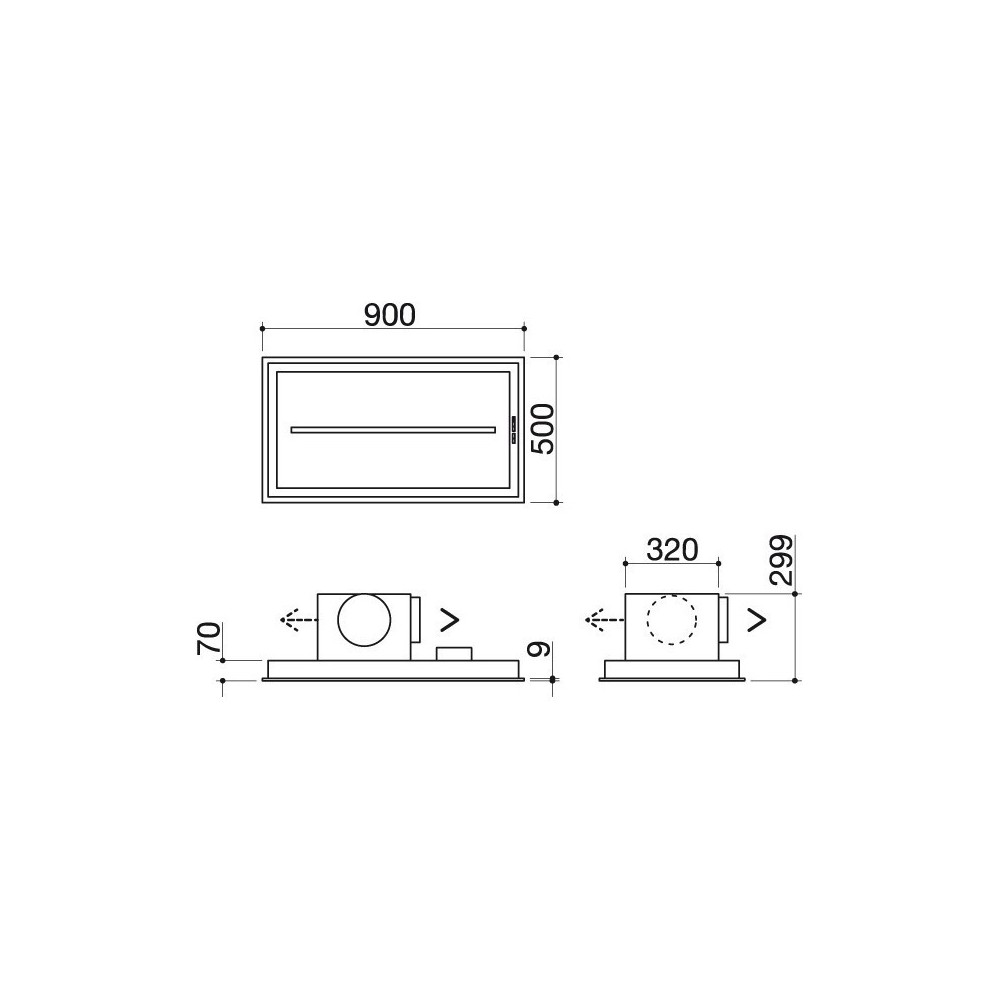 Barazza Cm. 90 Inox - Ceiling hood - Professional Suitechen Eduardor