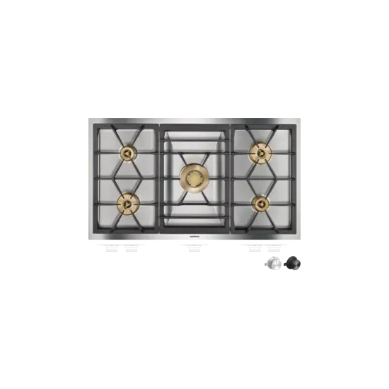 Gaggenau 90cm 5 quemadores, precisión de control totalmente electrónica y versatilidad.