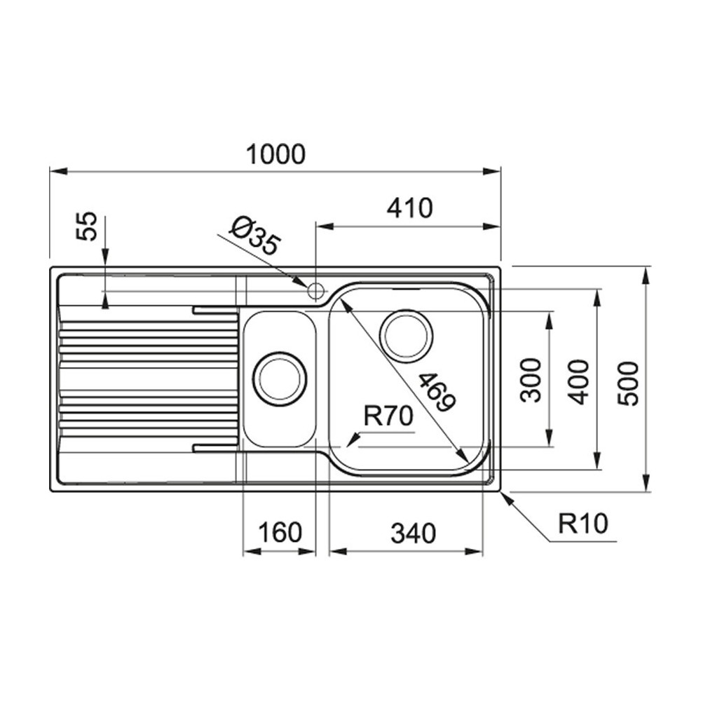 franke Smart SRX 651 Inox satinato