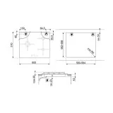 "Smeg 60 cm aro profesional de cristal negro"