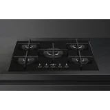 "Smeg 75 cm percha de cristal negro profesional"