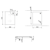 Smeg Table de cuisson à induction 38 cm