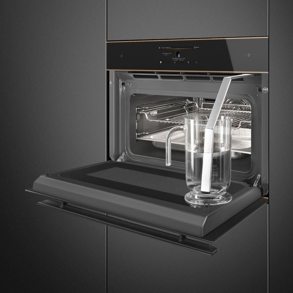 Smeg SO4606WAPNR Einbaubackofen kombiniert Dampf + Mikrowelle 45 cm | DueG Store